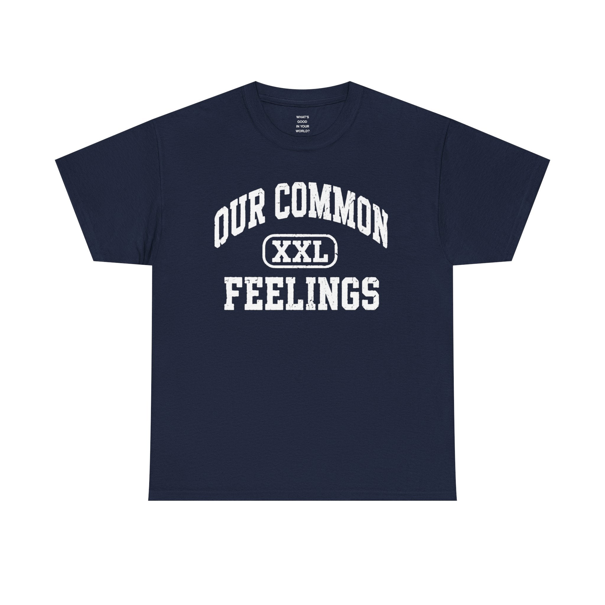 Our Common Feelings XXL Tee — Vintage College Graphic Shirt