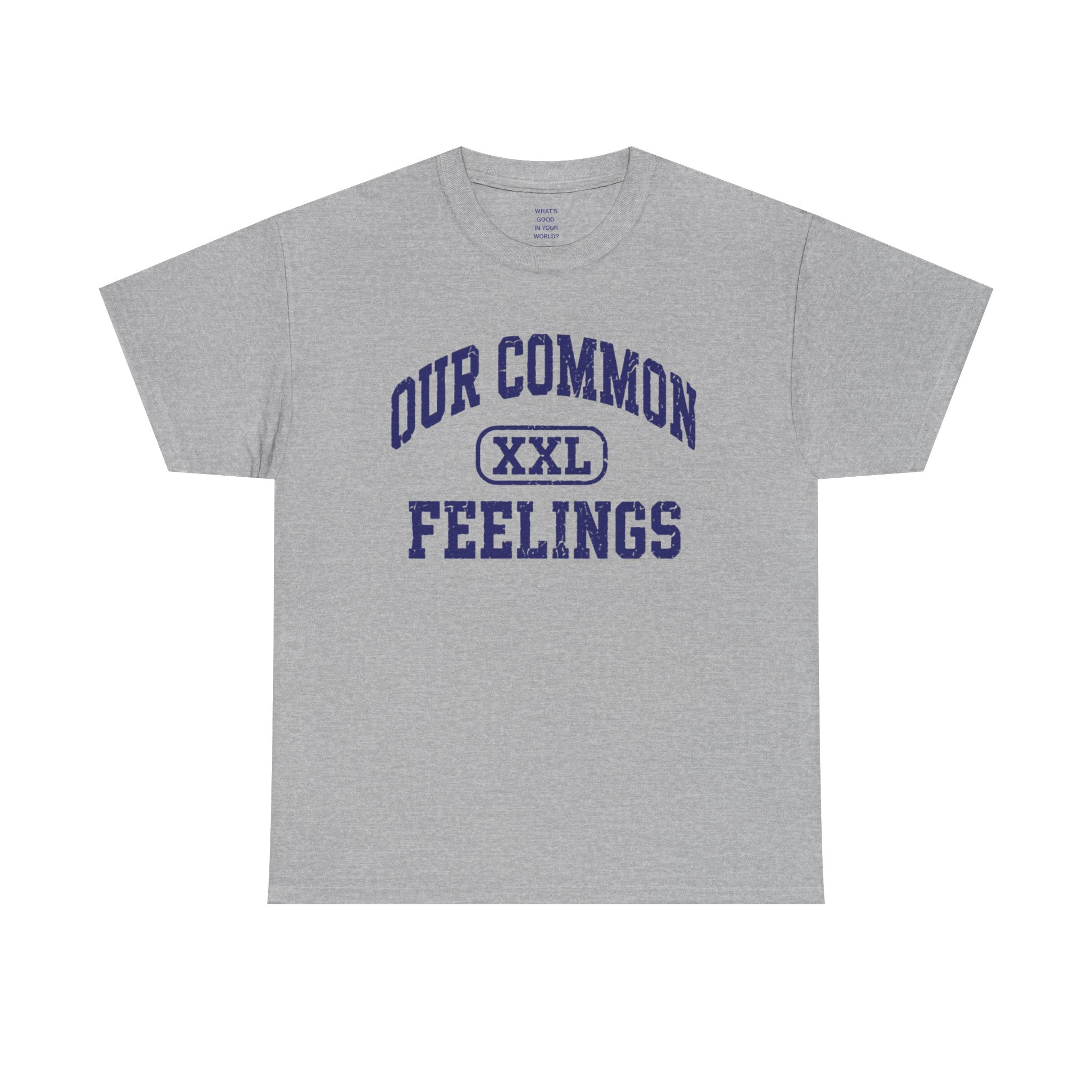Our Common Feelings XXL Tee — Vintage College Graphic Shirt