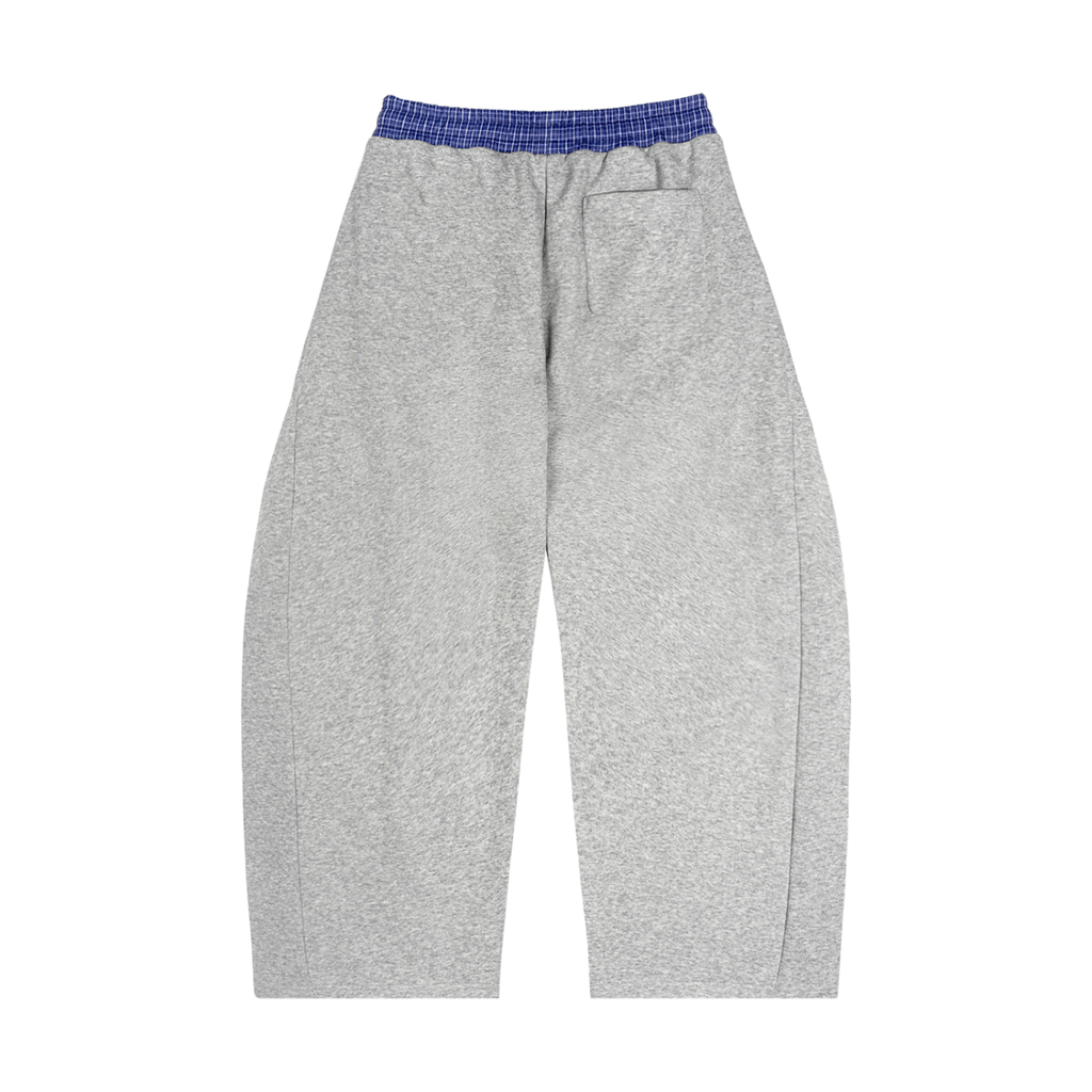 OUR COMMON FEELINGS XXL Plaid Waistband Barrel Sweatpants