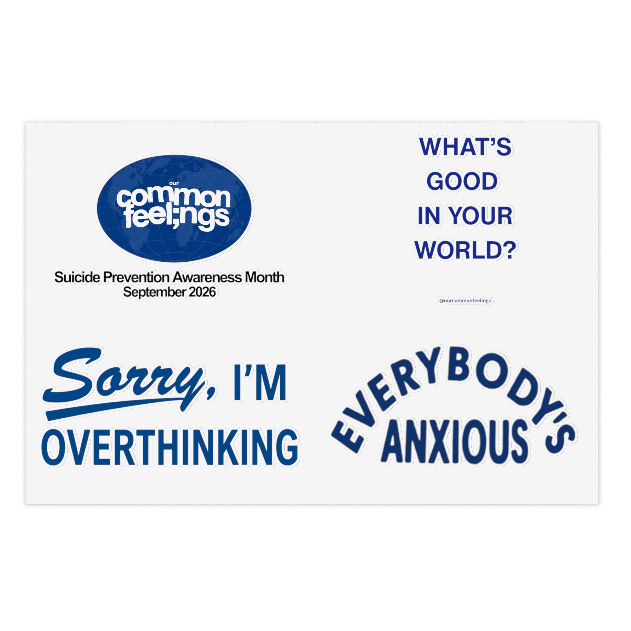 Our Common Feelings Sticker Sheets