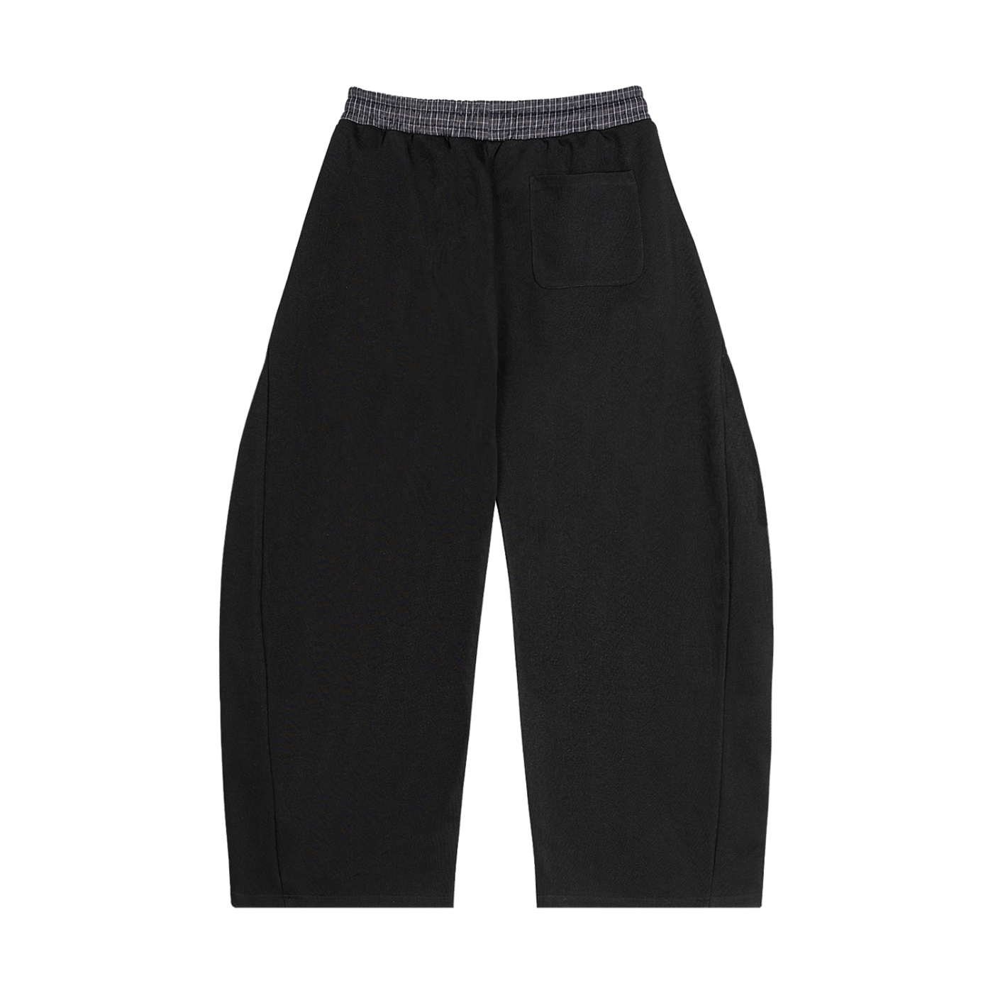 OUR COMMON FEELINGS XXL Plaid Waistband Barrel Sweatpants