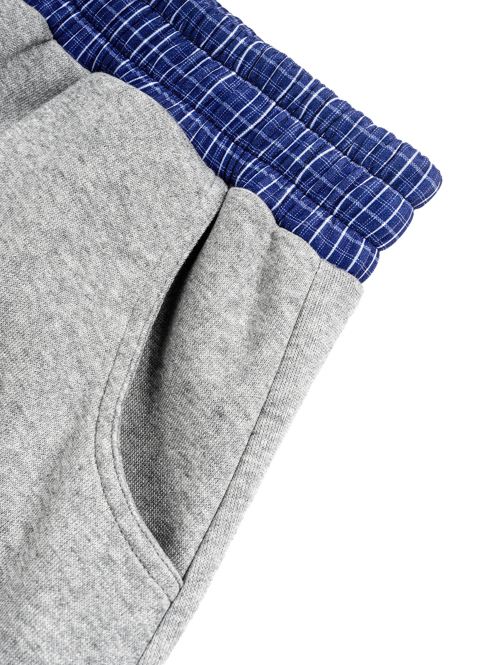 OUR COMMON FEELINGS XXL Plaid Waistband Barrel Sweatpants